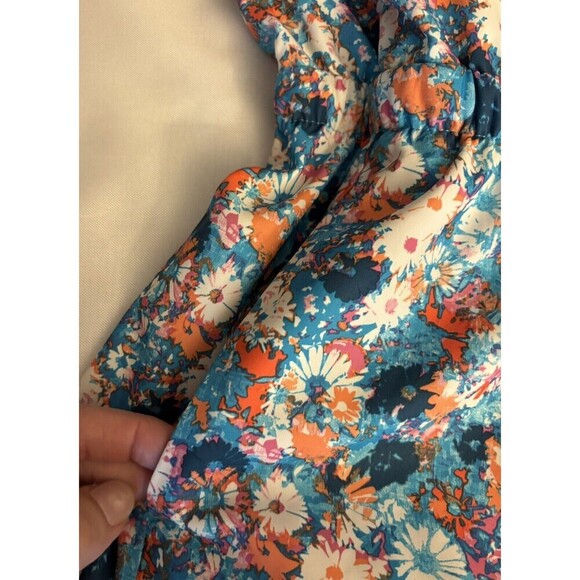 THE NORTH FACE Amphibious Active Romper Girls XL 14/16 Blue Floral Short Stretch - Picture 9 of 16